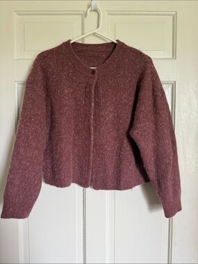Daily Drills Alpaca Blend Cropped Cardigan Sweater M/L
